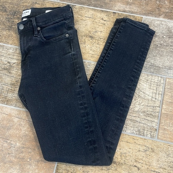 Frame Jagger True Skinny Black Denim Jeans Size 29 - Picture 3 of 9